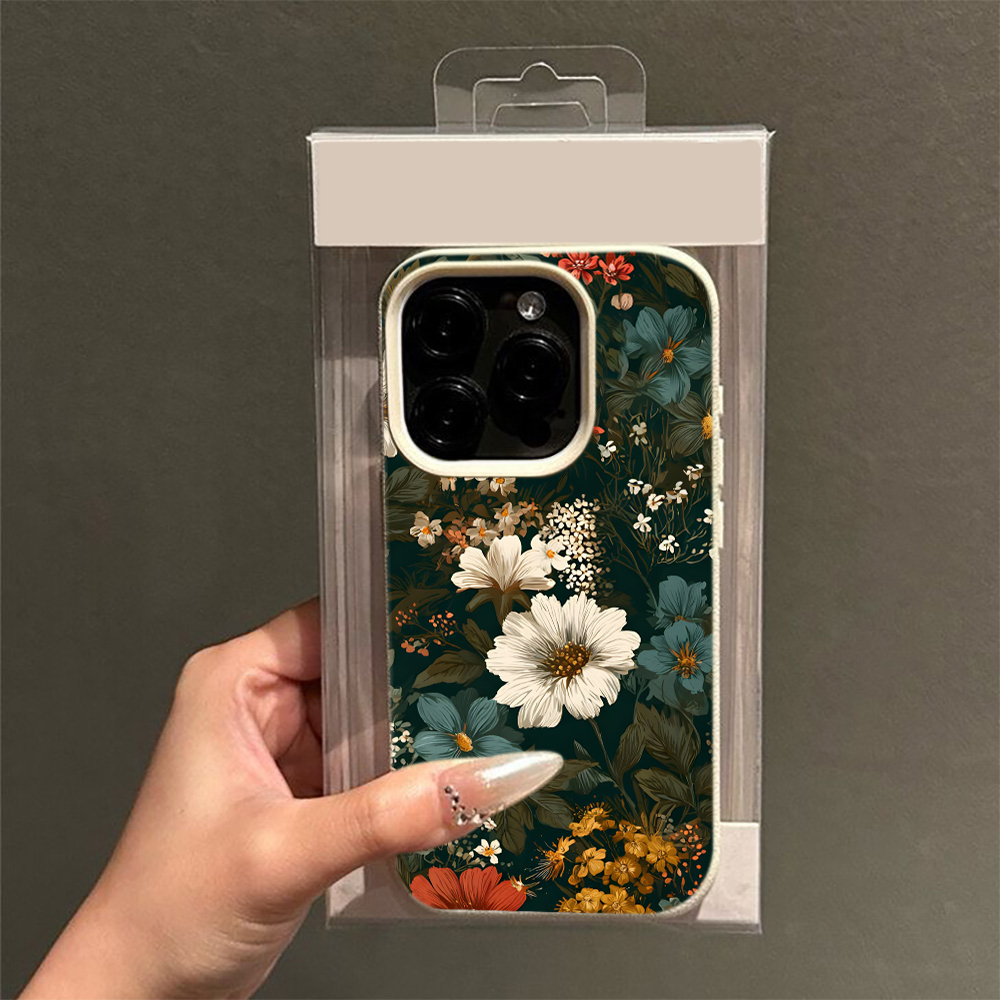 Vintage Floral Pattern Soft Case - Funda para teléfono con diseño floral