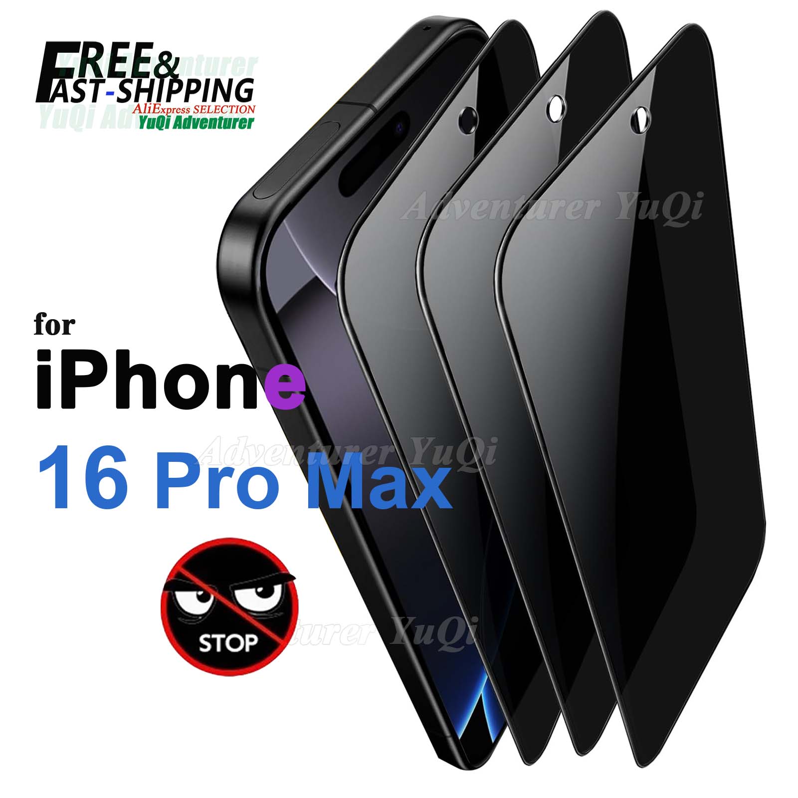 Anti Spy Privacy Glass Case - Protector de pantalla antiespía para iPhone