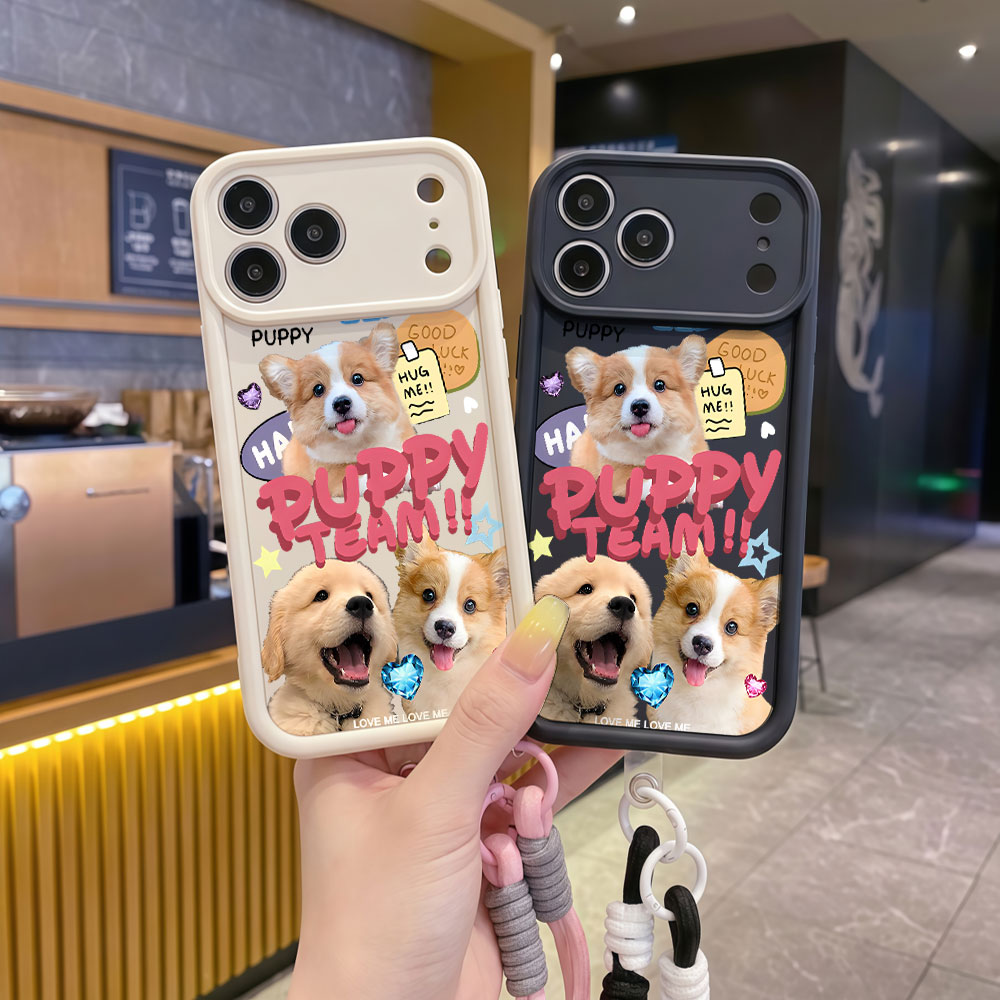 Fundas de Teléfono Suaves con  - Cute Cartoon Wrist Strap Silicone Case reseña y precio