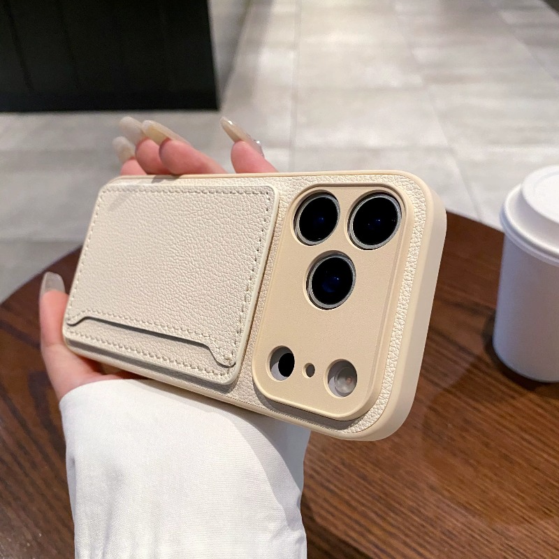 Funda de cuero PU para teléfon - Leather Wallet Card Holder Phone Cover reseña y precio