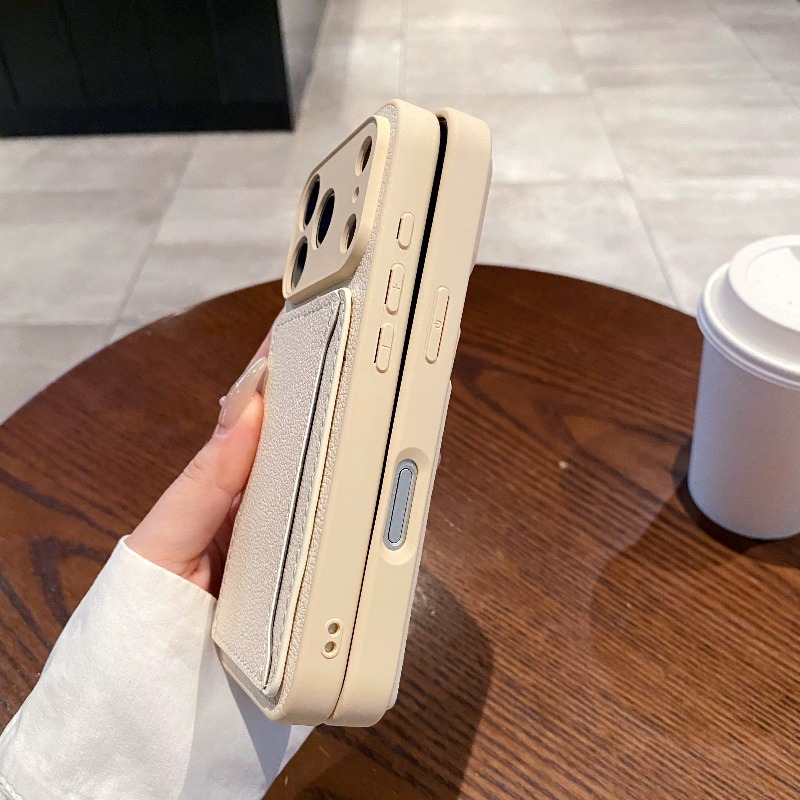 Funda de cuero PU para teléfon - Leather Wallet Card Holder Phone Cover reseña y precio