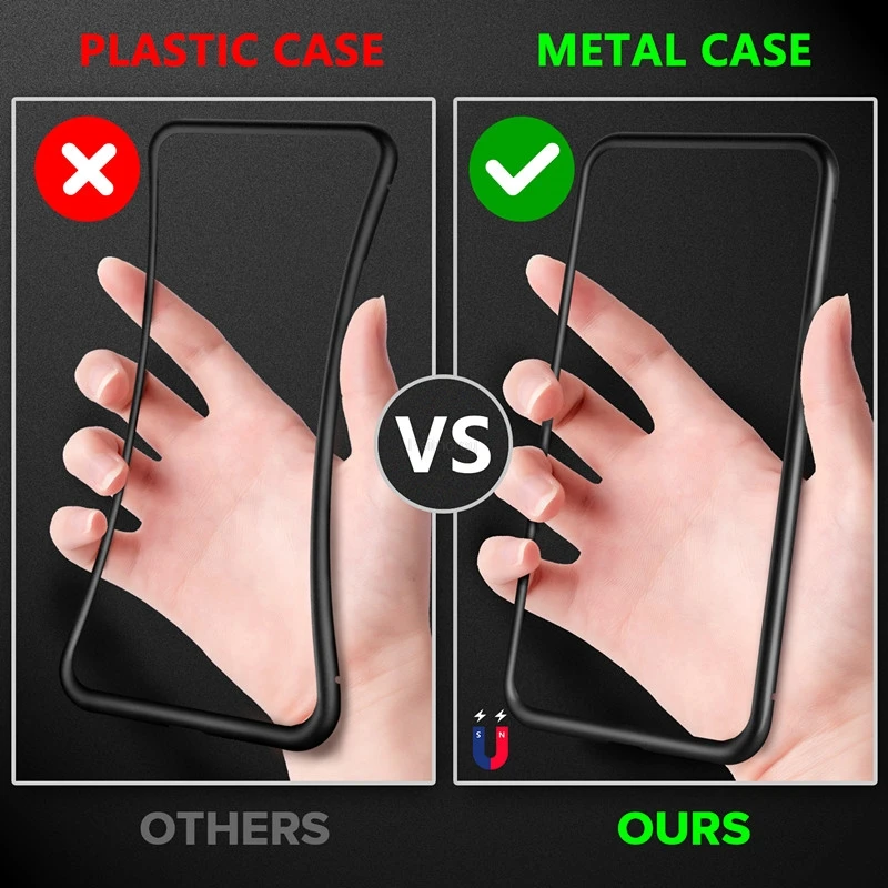 Funda metálica con cristal tem - Anti Spy Privacy Glass Case reseña y precio