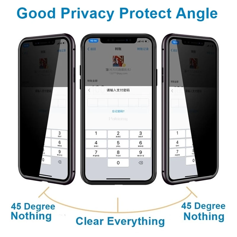 Funda metálica con cristal tem - Anti Spy Privacy Glass Case reseña y precio