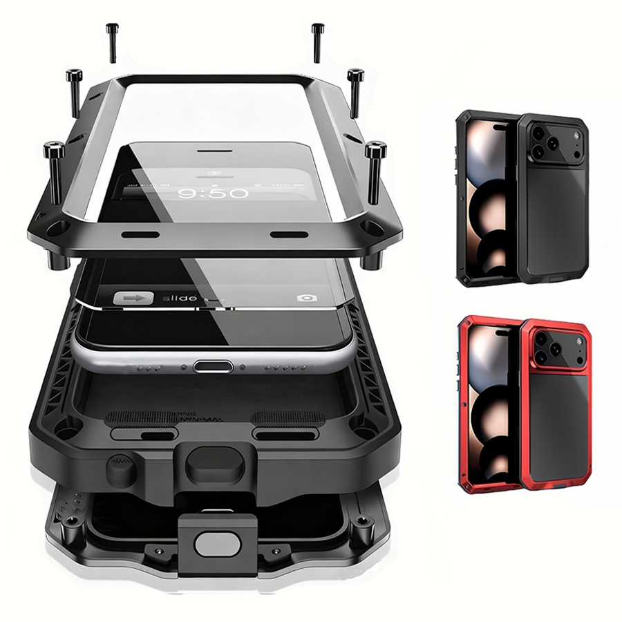 Funda metálica resistente para - Heavy Duty 360 Full Body Protective Case reseña y precio